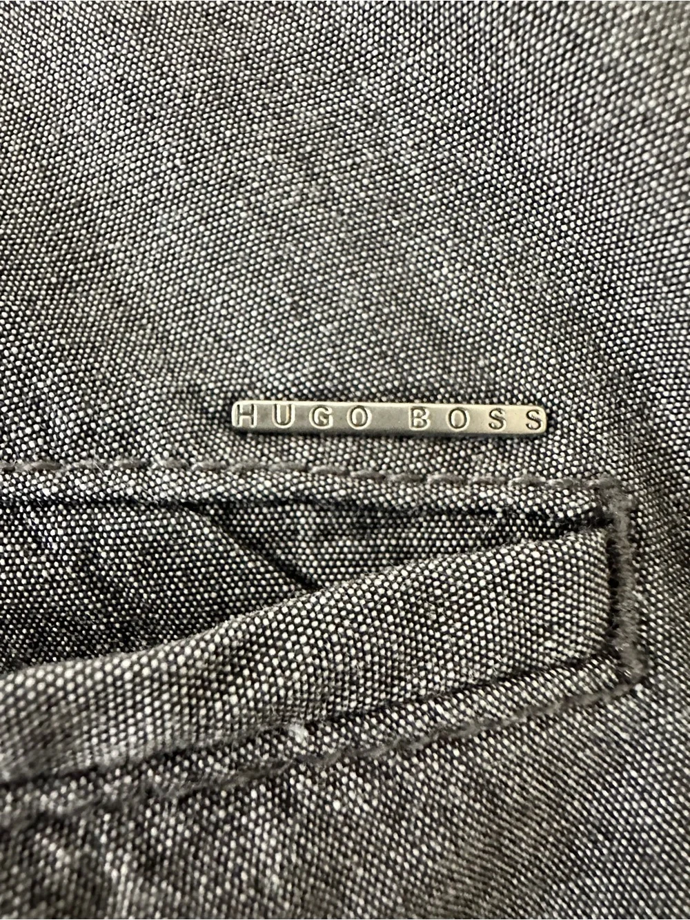 Hugo Boss Classic Gray Cotton Men’s Dress Pants 40R Neutral Essential